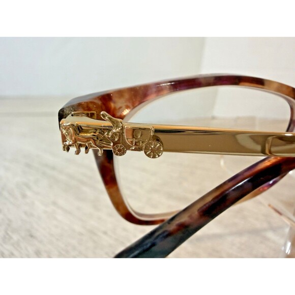Coach Eyeglasses HC 6110 5739 Petal Tortoise Rectangular Frame 52-16 140 & Case main image 7